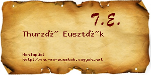 Thurzó Euszták névjegykártya